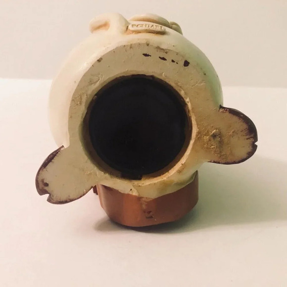 Vintage Paolo Chiari Cow Bull Playing Cello Coin Bank Figurine 5 Inch Tall - Picture 10 of 16